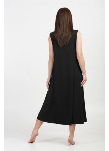Ärmelloses Kleid viscoze ANS 332 BLACK