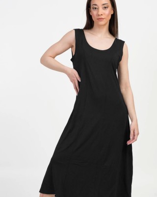 Ärmelloses Kleid viscoze ANS 332 BLACK
