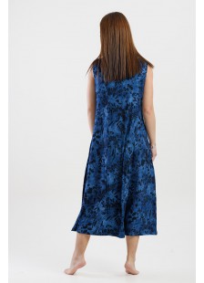 Ärmelloses Kleid viscoze ANS 332 BLUE BELLA ROSE