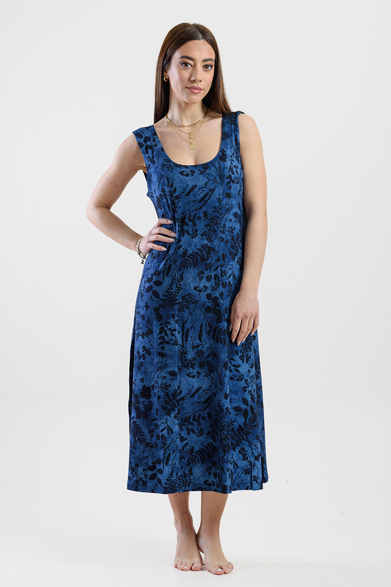 Sleeveless dress viscoze ANS 332 BLUE BELLA ROSE