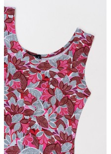Ärmelloses Kleid aus Viskose ANS 332 ROSA CAMELIA