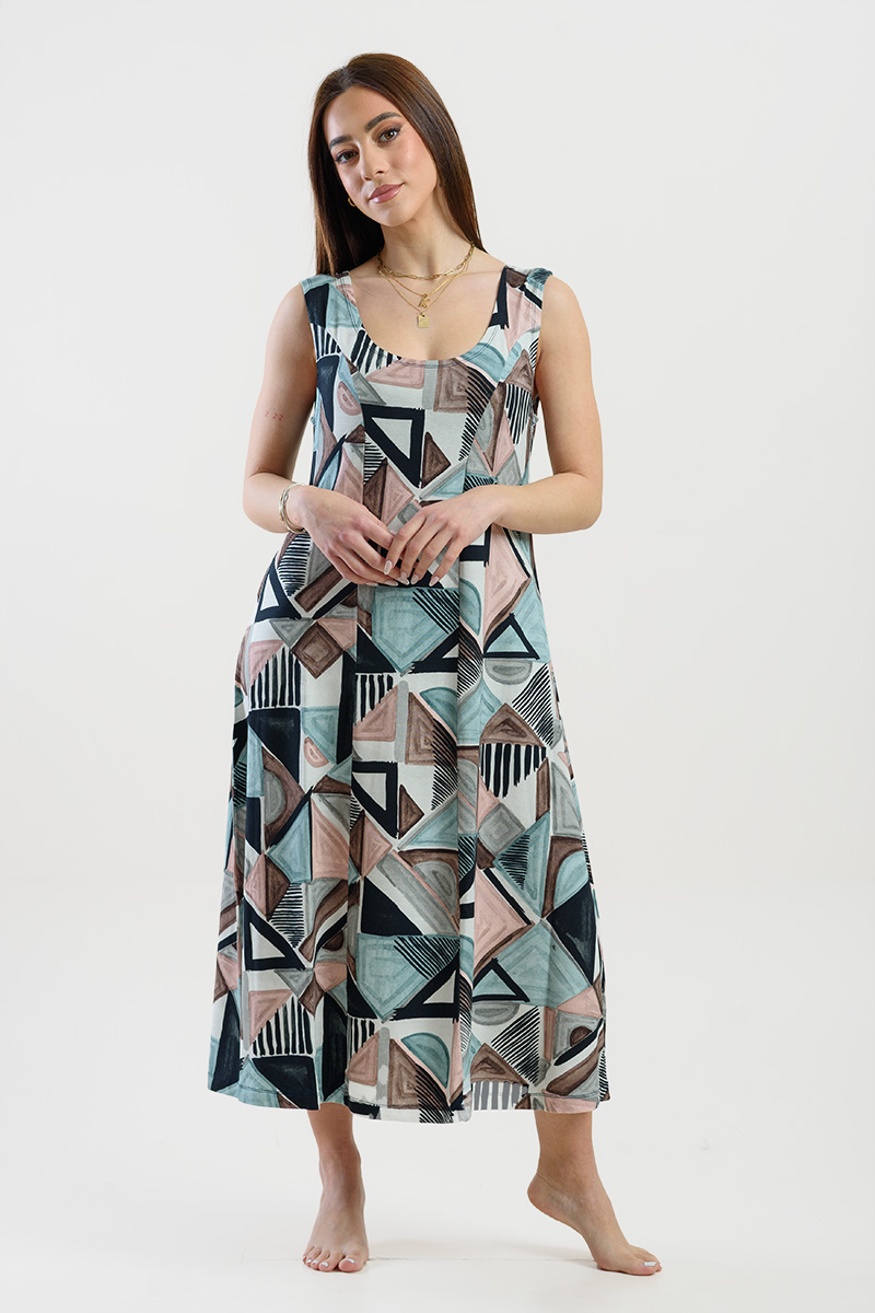 Sleeveless dress viscoze ANS 332 FIORE DI MELO