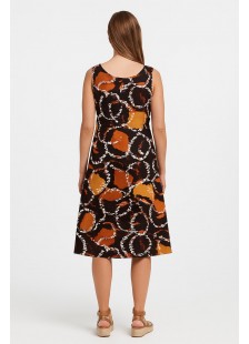 Ärmelloses Kleid aus Viskose ANS 332 GREMA DORATO Ärmelloses Kleid aus Viskose ANS 332 GREMA DORATO