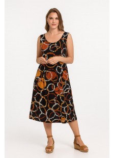 Ärmelloses Kleid aus Viskose ANS 332 GREMA DORATO Ärmelloses Kleid aus Viskose ANS 332 GREMA DORATO