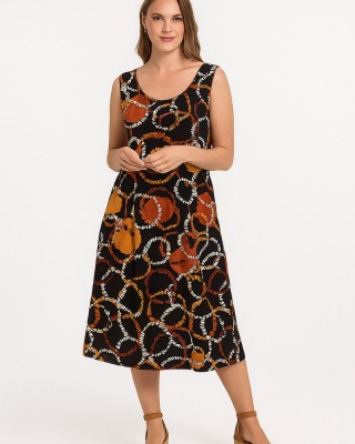 Ärmelloses Kleid aus Viskose ANS 332 GREMA DORATO