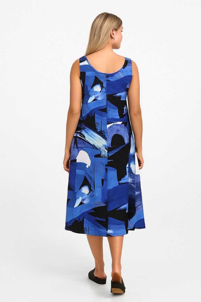 Ärmelloses Kleid aus Viskose ANS 332 HOLANDES