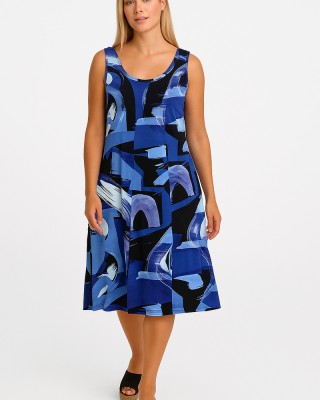 Ärmelloses Kleid aus Viskose ANS 332 HOLANDES