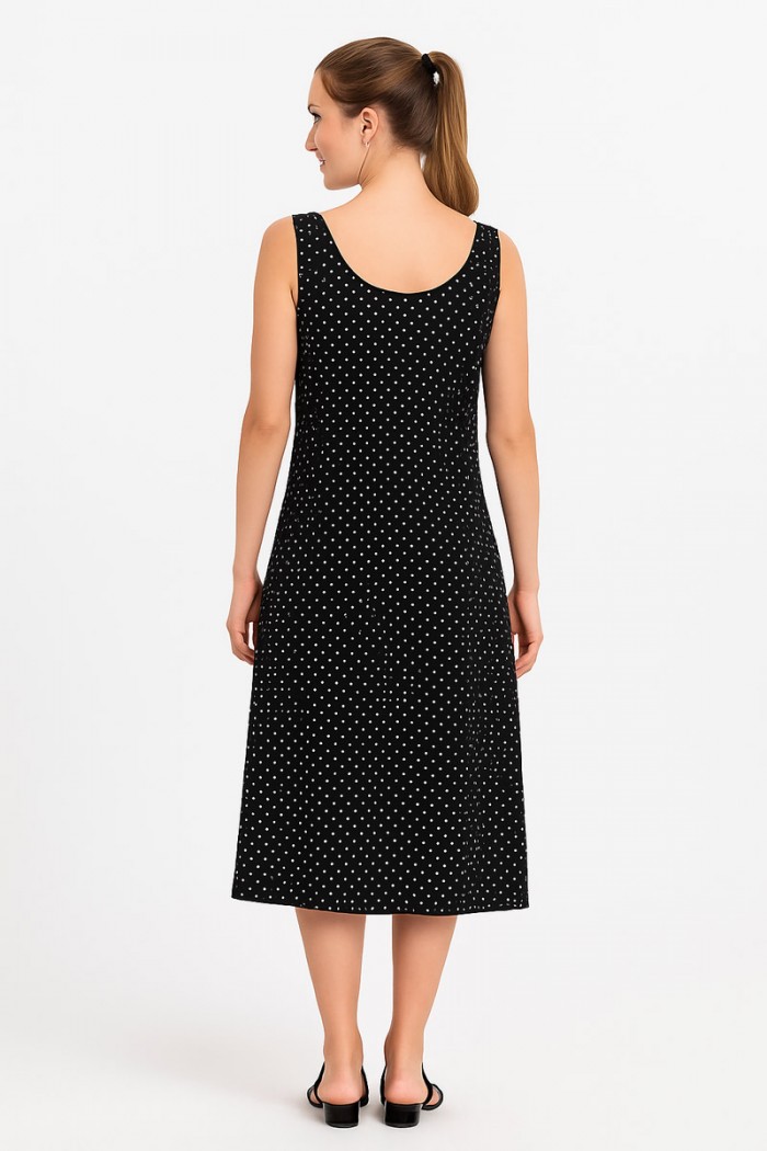 Ärmelloses Kleid viscoze ANS 332 PUA BLACK