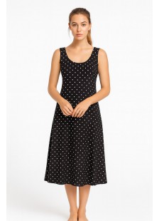 Ärmelloses Kleid viscoze ANS 332 PUA BLACK Ärmelloses Kleid viscoze ANS 332 PUA BLACK