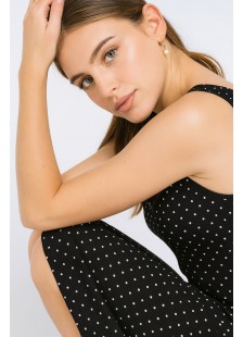 Ärmelloses Kleid viscoze ANS 332 PUA BLACK Ärmelloses Kleid viscoze ANS 332 PUA BLACK