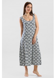 Ärmelloses Kleid viscoze ANS 332 RIVIERA BLUE