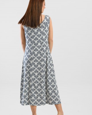 Ärmelloses Kleid viscoze ANS 332 RIVIERA BLUE