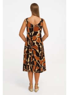 Sleeveless dress viscoze ANS 332 SIENA NATURAL Sleeveless dress viscoze ANS 332 SIENA NATURAL