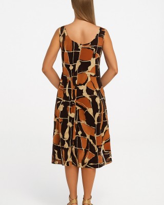 Ärmelloses Kleid viscoze ANS 332 SIENA NATURAL