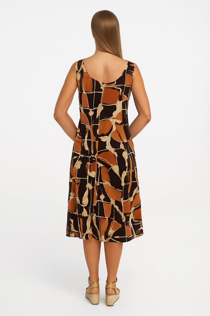 Ärmelloses Kleid viscoze ANS 332 SIENA NATURAL