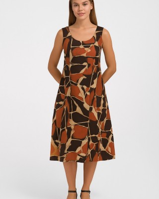 Ärmelloses Kleid viscoze ANS 332 SIENA NATURAL