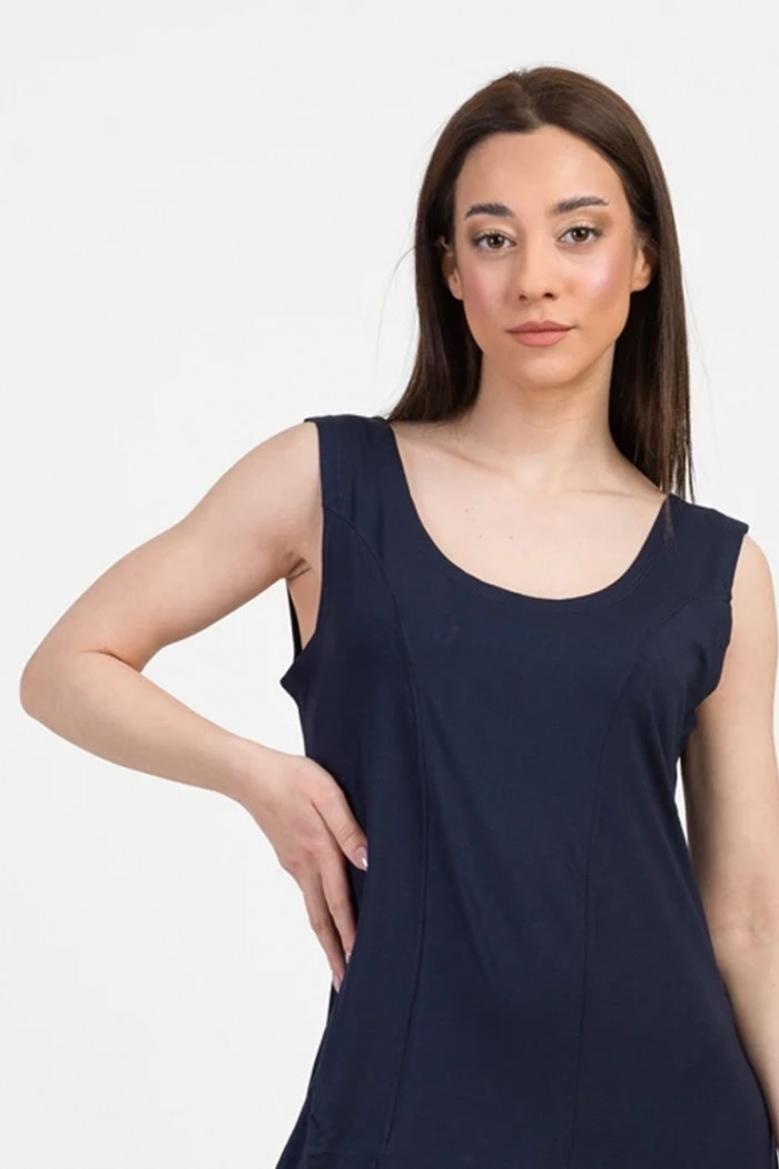Ärmelloses Kleid viscoze ANS 332 NAVY