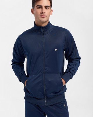 Glänzende Herren Strickjacke ANS NAVY Farbe