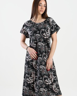 KURZÄRMELIGES KLEID ANS 289 BROWNIE