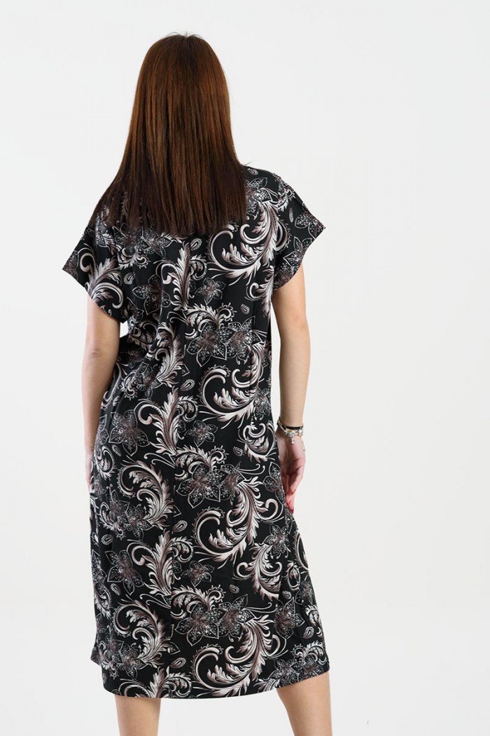 KURZÄRMELIGES KLEID ANS 289 BROWNIE