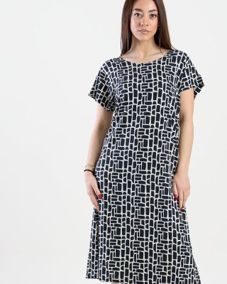 KURZÄRMELIGES KLEID ANS 289 MOSAIK