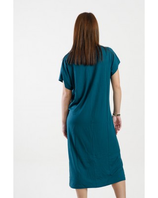 KURZÄRMELIGES KLEID ANS 289 PETROL