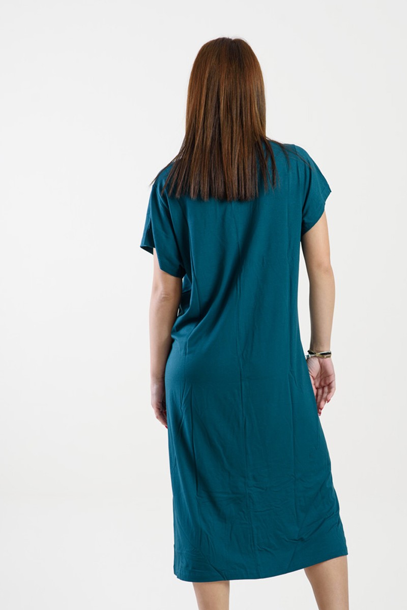 SHORT SLEEVE DRESS ANS 289 PETROL