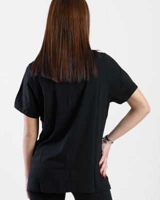 SHORT SLEEVE VISCOSE ANS 290 BLACK