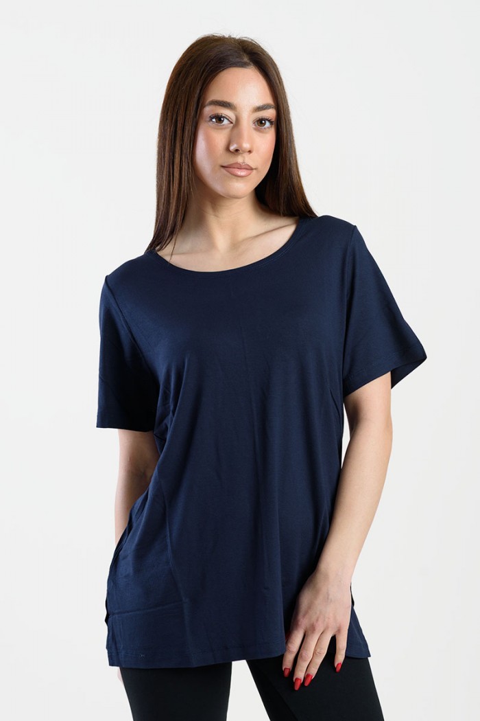 SHORT SLEEVE VISCOSE ANS 290 BLUE DARK