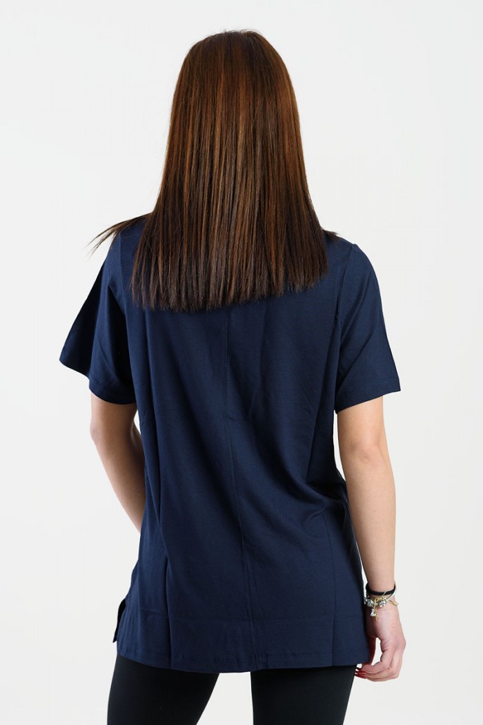 SHORT SLEEVE VISCOSE ANS 290 BLUE DARK