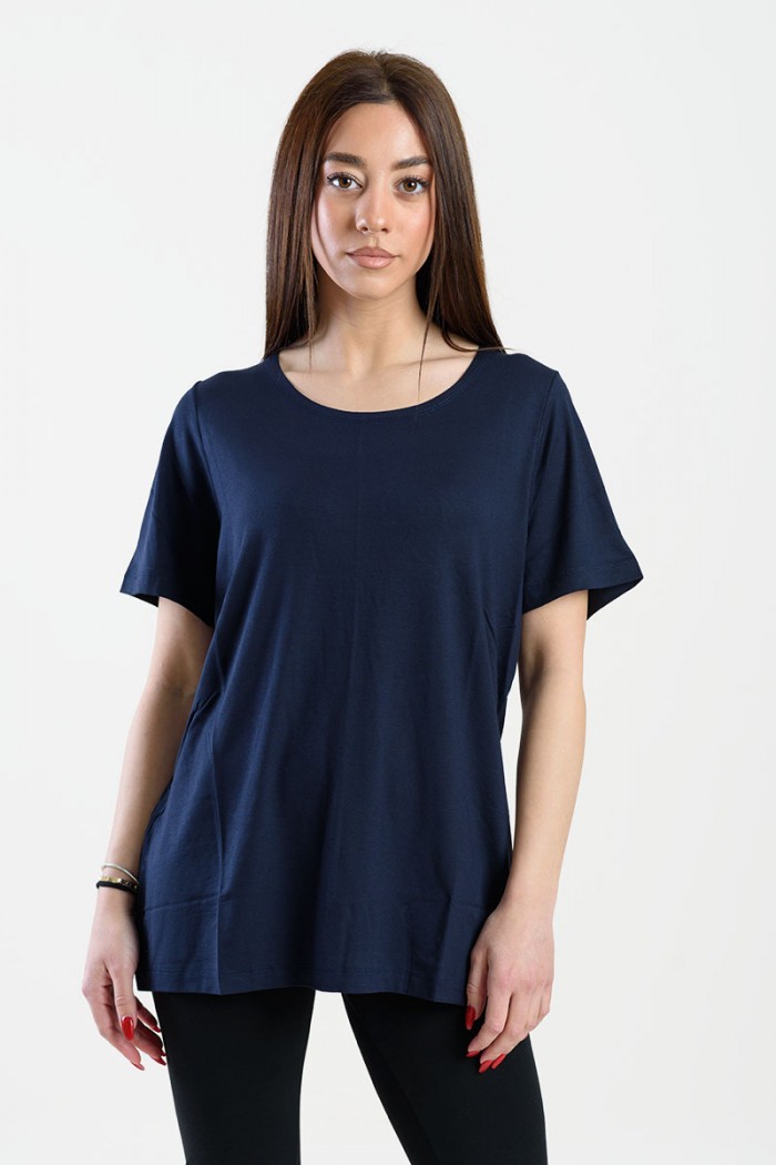 SHORT SLEEVE VISCOSE ANS 290 BLUE DARK