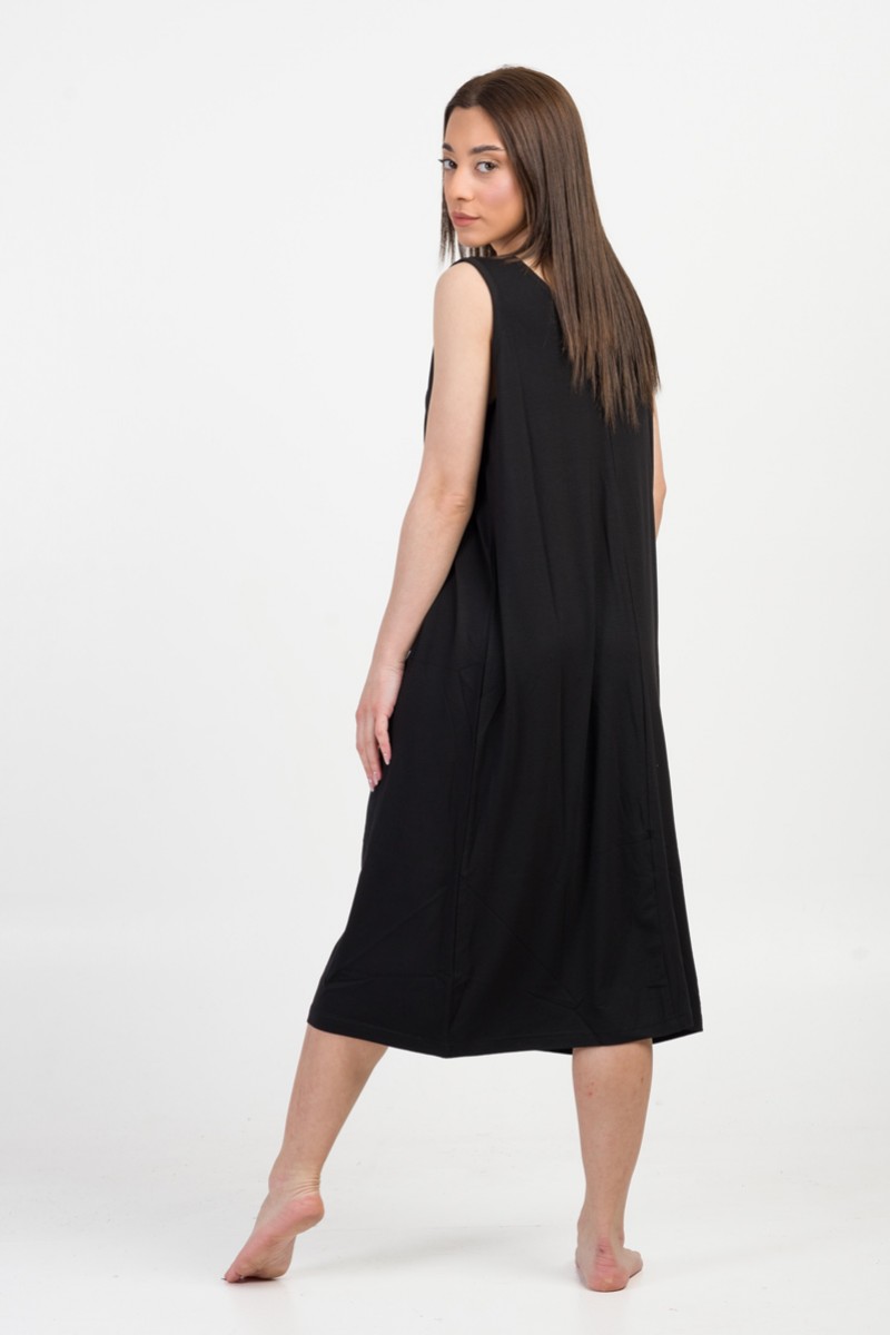 Sleeveless dress ANS 033 BLACK