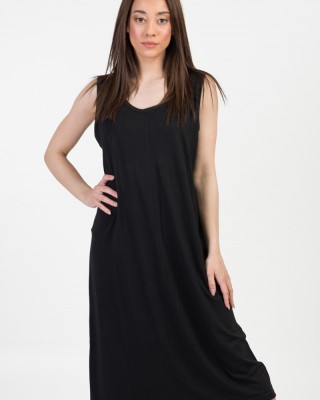 Ärmelloses Kleid ANS 033 BLACK