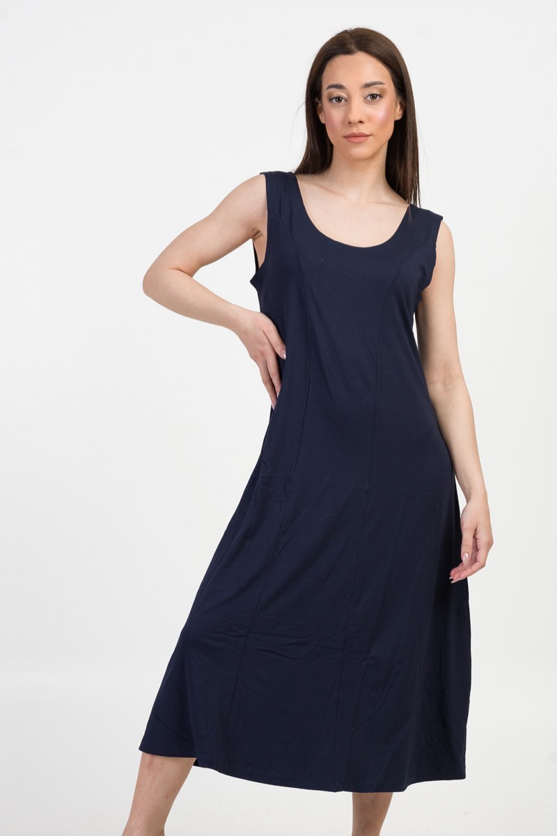 Sleeveless dress viscoze ANS 332 NAVY