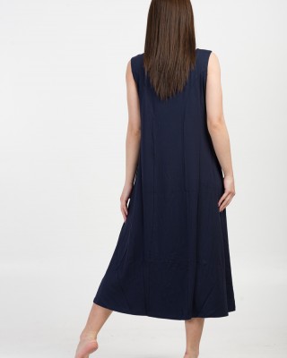 Ärmelloses Kleid viscoze ANS 332 NAVY