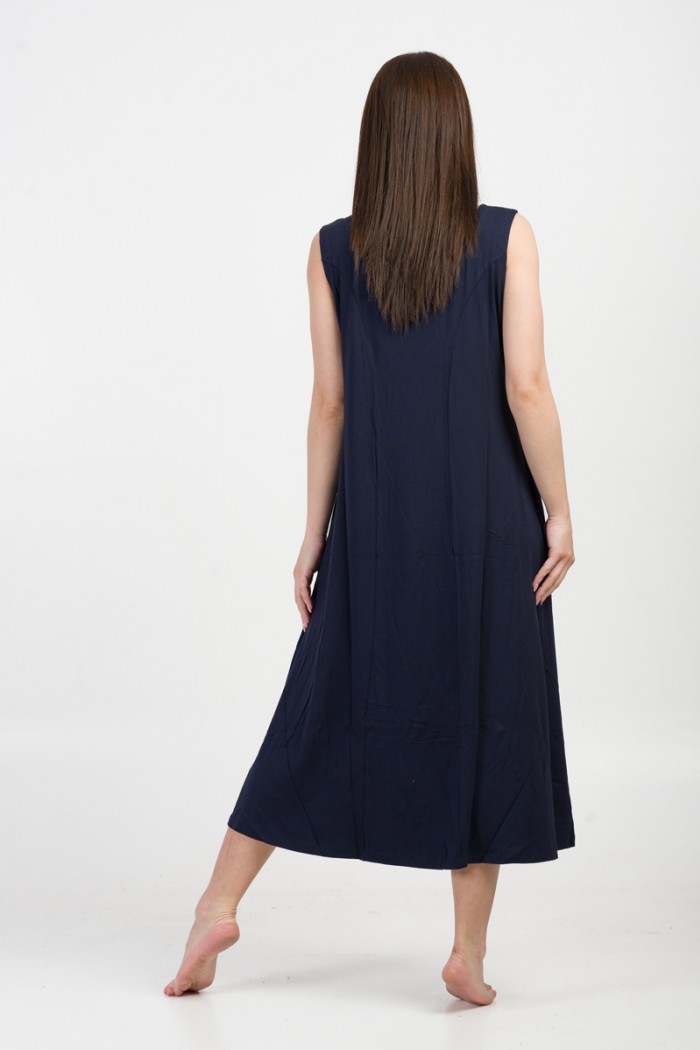 Ärmelloses Kleid viscoze ANS 332 NAVY