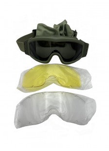 ARMY RACE Safety Goggles Khaki 040