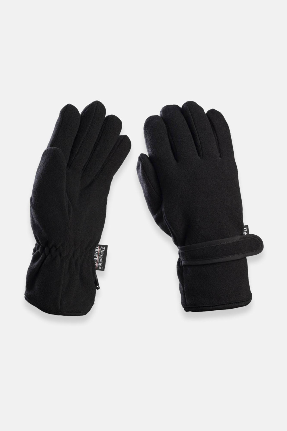 MENS FLEECE GLOVES THINSULATE BLACK 101A