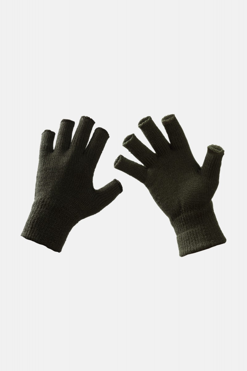 Gestrickte Handschuhe ARMY RACE Cut Thumbs 107 Khaki