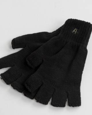 Gestrickte Handschuhe ARMY RACE Cut Thumbs 107A Schwarz