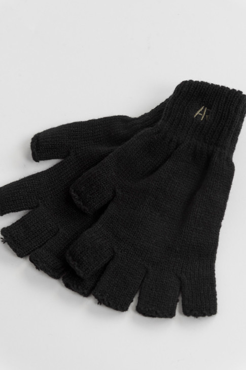 Gestrickte Handschuhe ARMY RACE Cut Thumbs 107A Schwarz