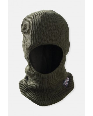 Full face hood Knitted - ARMY RACE - Khaki and Black