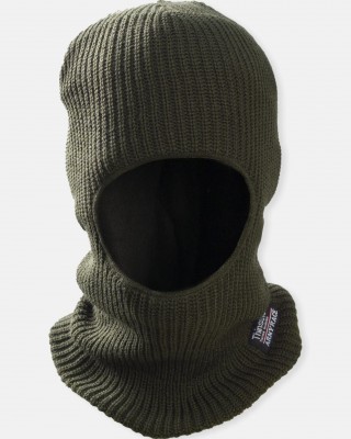 Full face hood Knitted - ARMY RACE - Khaki and Black