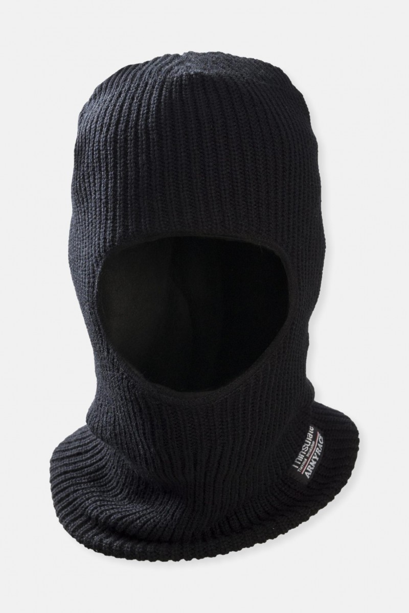 Vollgesichts-Kapuze Gestrickt - ARMY RACE - Khaki und Schwarz