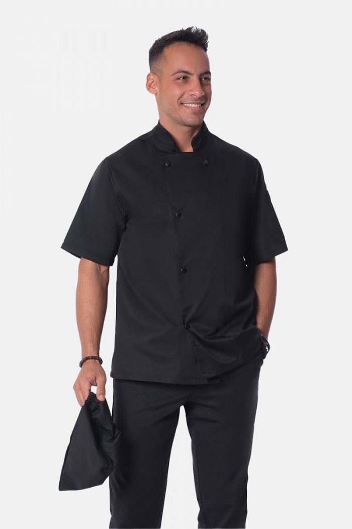Short-sleeved cook's jacket AXON BASIL