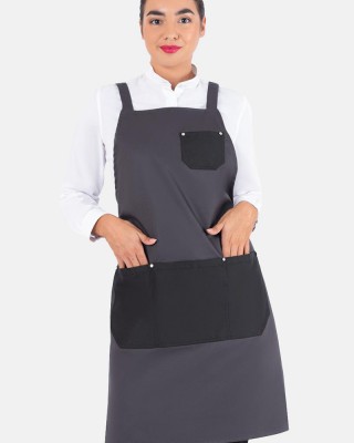 Fabric neck apron AXON LATTE