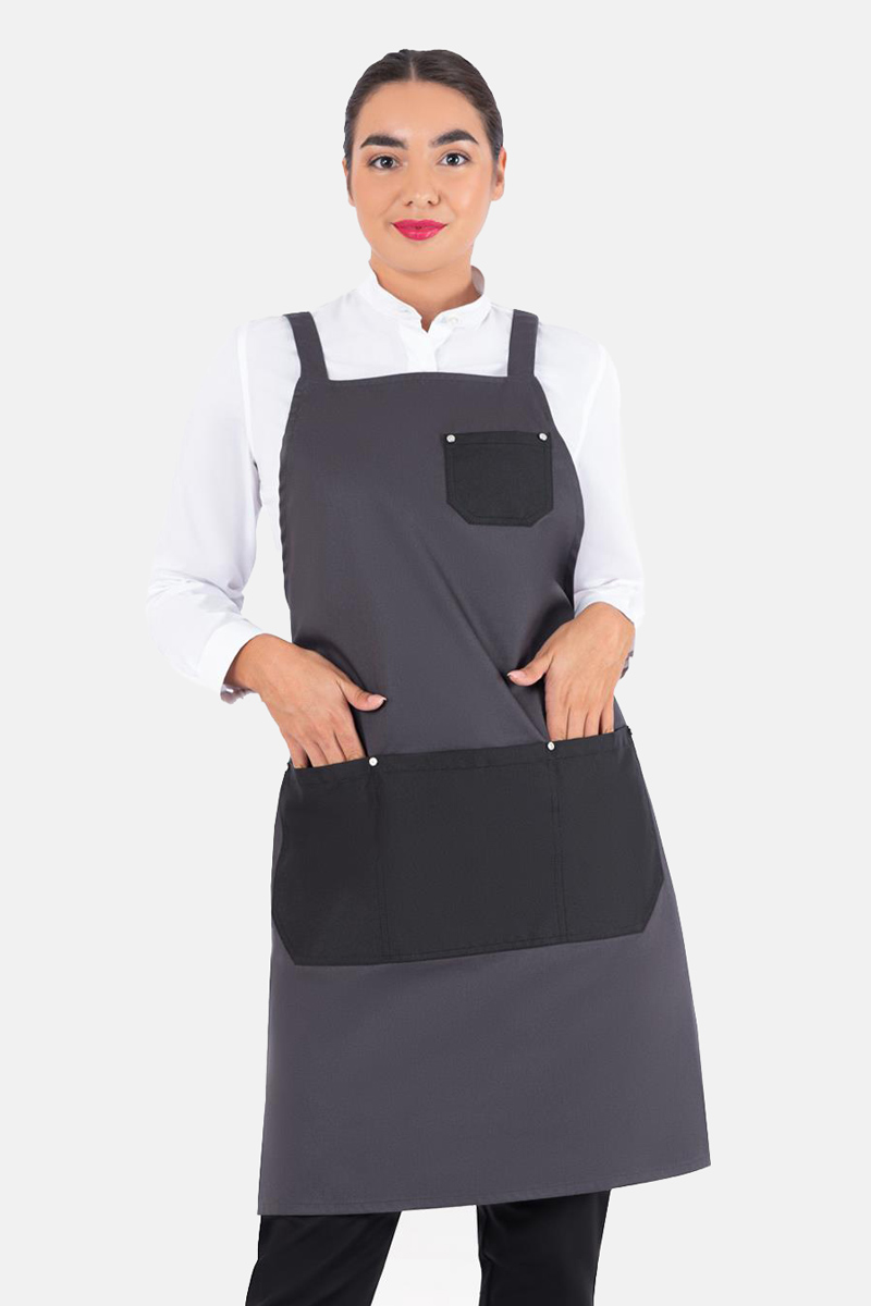 Fabric neck apron AXON LATTE