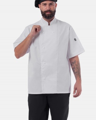 Short-sleeved cook's jacket AXON BASIL