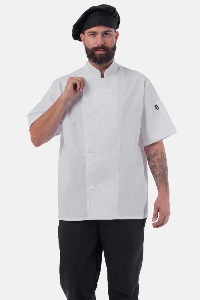 Short-sleeved cook's jacket AXON BASIL