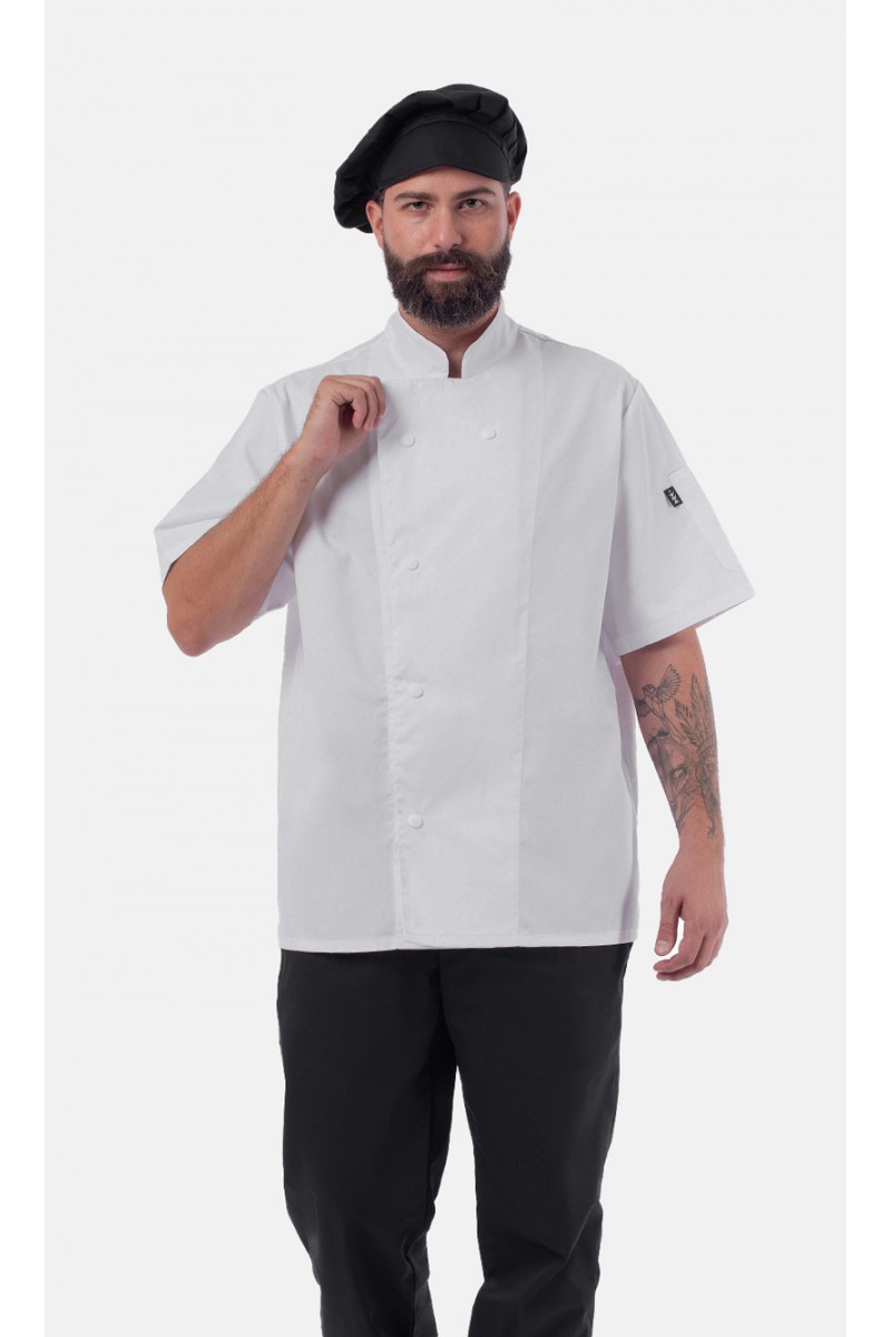 Kurzärmelige Kochjacke AXON BASIL